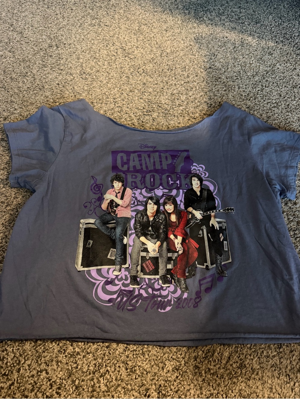 Camp Rock off the shoulder T-shirt